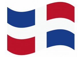 sticker drapeau Flottant Republique-Dominicaine