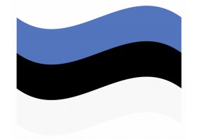 sticker drapeau Flottant Estonie