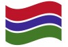 sticker drapeau Flottant Gambie