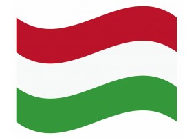 sticker drapeau Flottant Hongrie