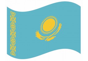 sticker drapeau Flottant Kazakhstan