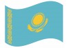 sticker drapeau Flottant Kazakhstan