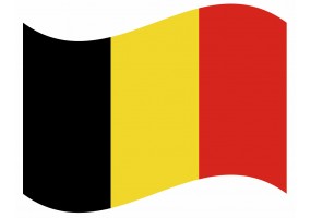 sticker drapeau Flottant Belgique