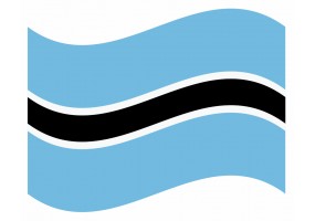 sticker drapeau Flottant Botswana