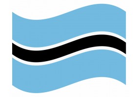 sticker drapeau Flottant Botswana
