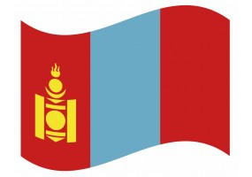 sticker drapeau Flottant Mongolie