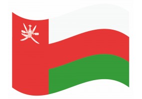 sticker drapeau Flottant Oman