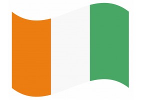 sticker drapeau Flottant Cote D'Ivoire
