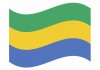 sticker drapeau Flottant Gabon