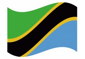 sticker drapeau Flottant Tanzanie