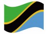 sticker drapeau Flottant Tanzanie