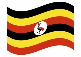 sticker drapeau Flottant Ouganda