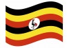 sticker drapeau Flottant Ouganda