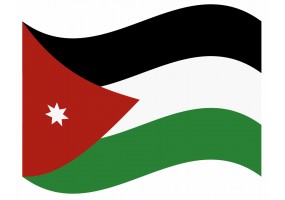 sticker drapeau Flottant Jordanie