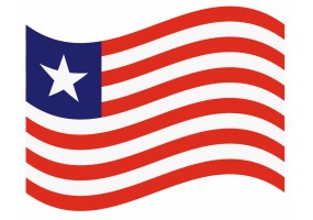 sticker drapeau Flottant Liberia