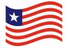 sticker drapeau Flottant Liberia