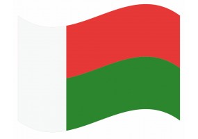 sticker drapeau Flottant Madagascar