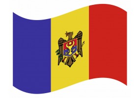 sticker drapeau Flottant Moldavie