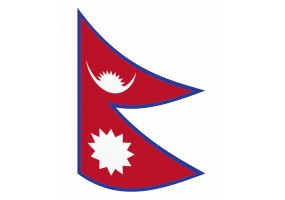 sticker drapeau Flottant Nepal