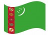 sticker drapeau Flottant Turkménistan