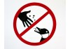 Sticker interdit de donner à manger aux canards