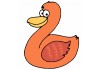 Sticker Canard vintage orange