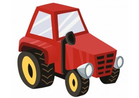 Sticker Tracteur rouge