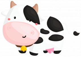 Sticker grosse Vache caricature