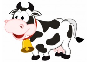 Sticker Vache avec sa cloche