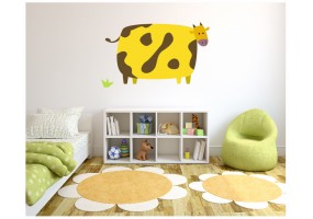 Sticker Vache jaune