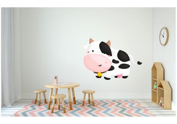 Sticker grosse Vache caricature 