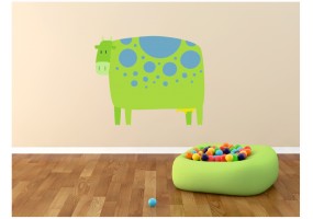 Sticker Vache alien  verte