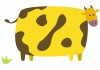 Sticker Vache jaune