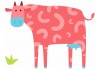 Sticker Vache avec le nez bleu