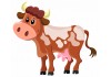 Sticker Vache marron nous regarde