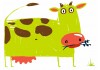 Sticker Vache flashy surprise