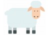Sticker Mouton patiente pour manger