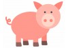 Sticker Cochon rose sans bouche
