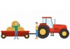 Sticker Tracteur avec bottes de paille