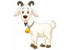 Sticker Chèvre avec sa cloche