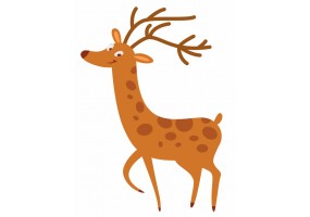 Sticker Cerf avec grand bois