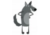 Sticker Loup curieux