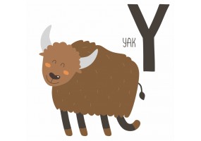 Sticker Bison avec lettre