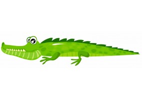 Sticker Crocodile longue dents