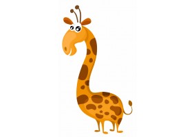 Sticker Girafe avec grosse tete