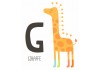Sticker Girafe avec lettres