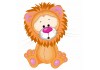 Sticker Lion bebe assis
