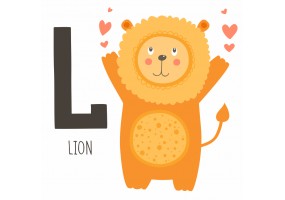 Sticker Lion leve pattes en l'air