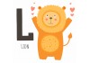 Sticker Lion leve pattes en l'air