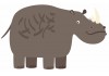 Sticker Rhinocéros gros